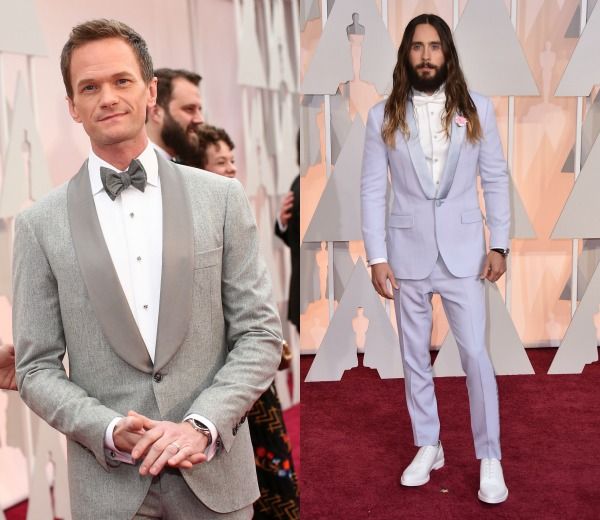 Jared Leto, muy elegante con un diseño customizado de Givenchy en color lavanda pastel. 