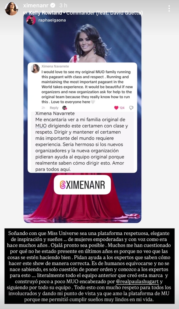 El posicionamiento de Ximena Navarrete tras el incidente de Fátima Bosch en Tailandia.