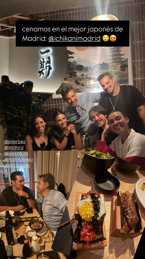 Después de los ensayos, padre e hijos disfrutaron de una cena en el mejor restaurante de comida japonés de la capital española.