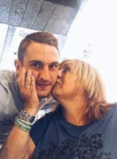 Koke y su madre, Ana Merodio, en una imagen de archivo
