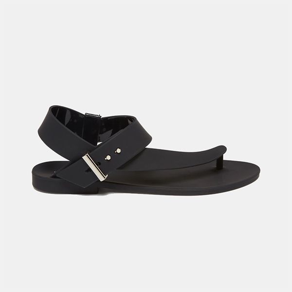 sandalia negra rebajas mujer