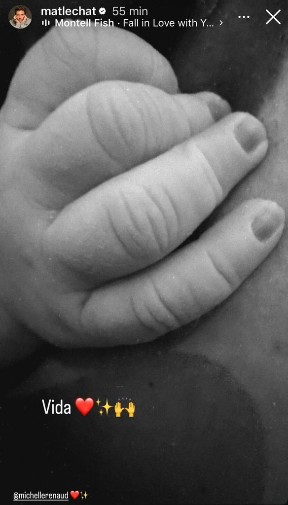 Esta es la primera foto del segundo bebé de Matías Novoa y Michelle Renaud.