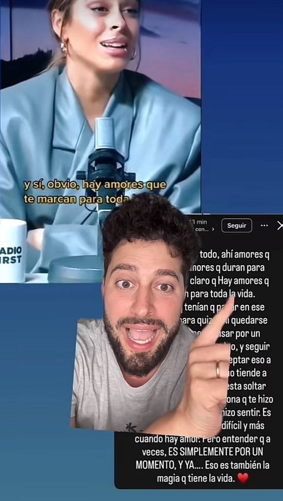 El vídeo que Javi de Hoyos ha subido en TikTok comparando la entrevista de Tini Stoessel con el mensaje de Escassi tras su ruptura
