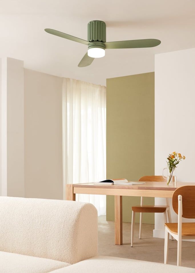 Ventilador de techo verde