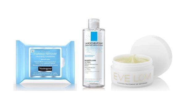 Neutrogena Makeup Remover Cleansing Towelettes, La Roche-Posay Micellar Cleansing Water for Sensitive Skin  y Eve Lom Cleanser