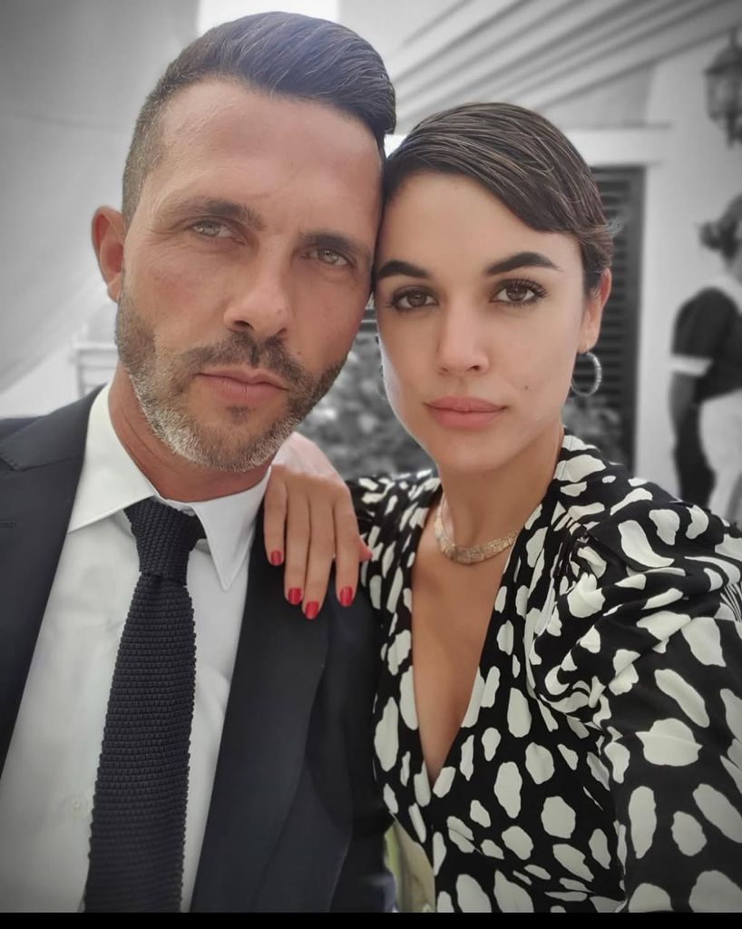 Adriana Ugarte con su novio, el educador canino Juan Antonio Rosa