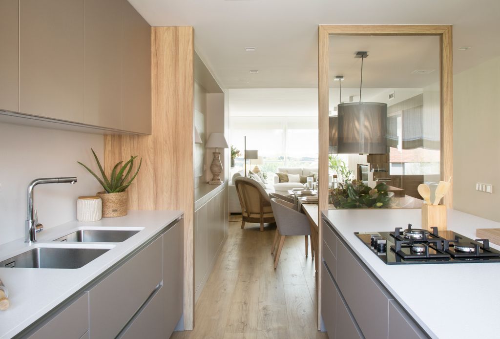 Cocina abierta al salón.