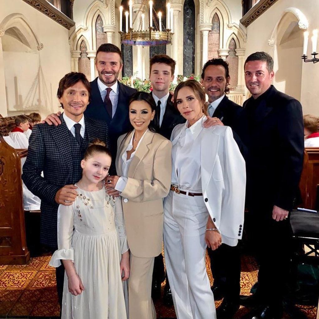 Marc Anthony and David Beckham family picture