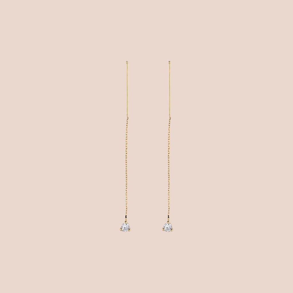 Pendientes largos con circonitas de José Luis Joyerías 