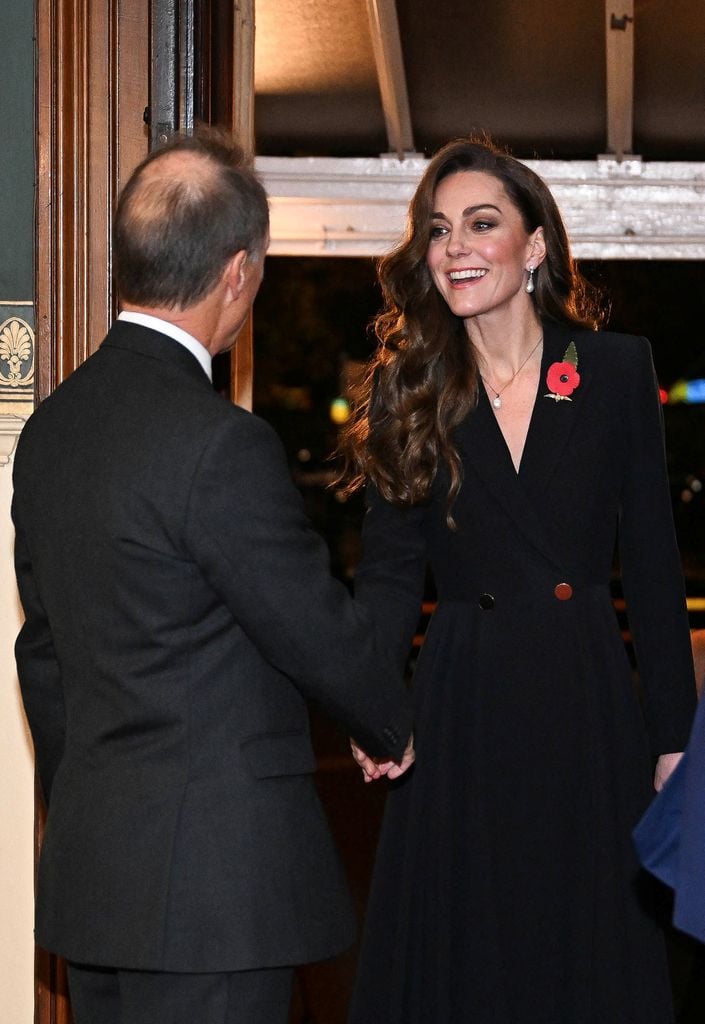 Kate Middleton llegando al concierto del Día del Recuerdo 2024