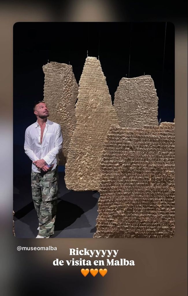 Ricky Martin en el Museo de Arte Latinoamericano de Buenos Aires.