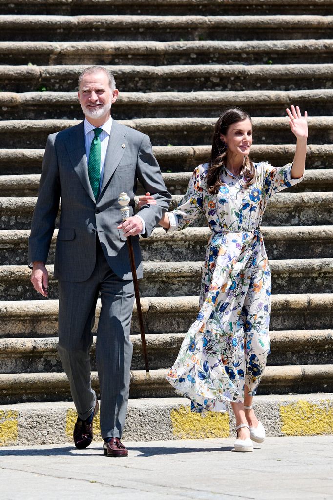 Letizia llegó del brazo de su esposo el rey Felipe VI