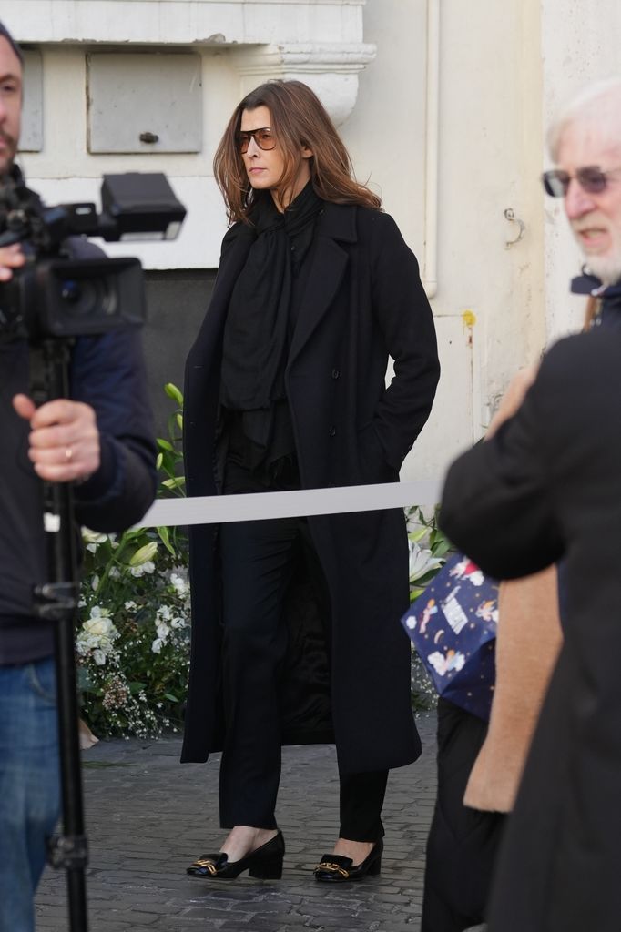 Rosario Nadal en la capilla ardiente de Valentino en Roma