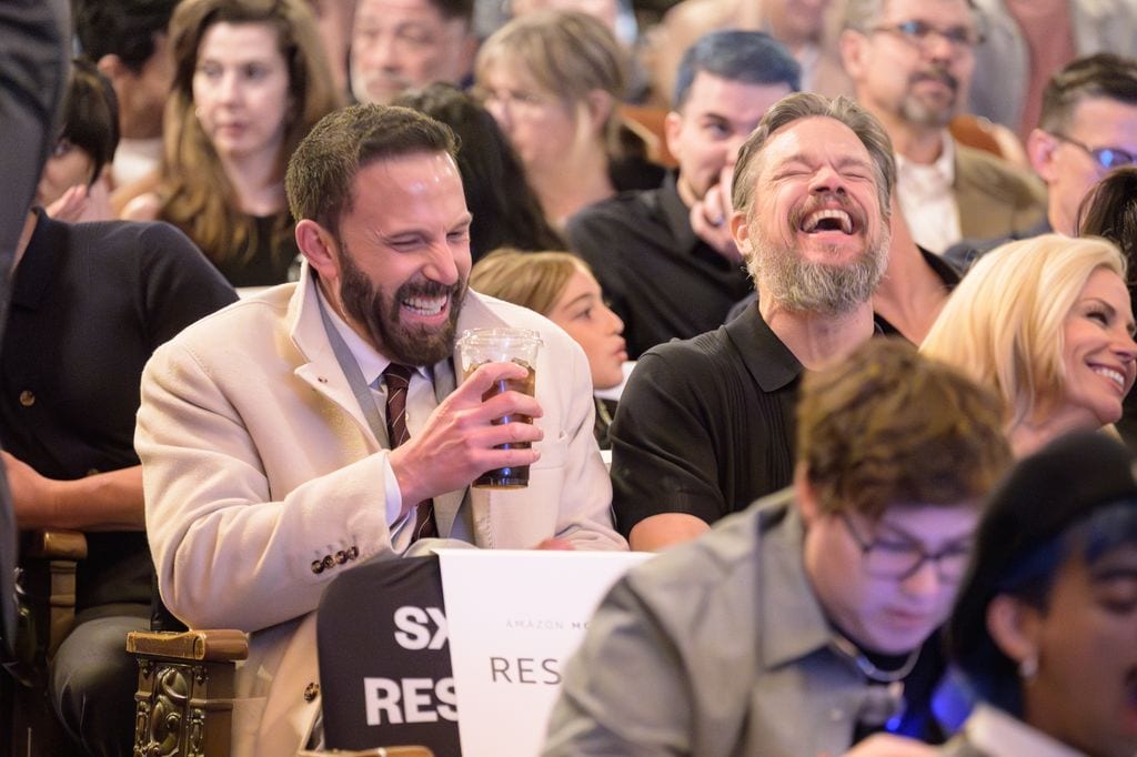 Ben Affleck, Matt Damon at "The Accountant 2" Premiere during the SXSW Conference & Festivals at the Paramount Theatre on March 08, 2025 in Austin, Texas. (Photo by Adam Kissick/SXSW Conference & Festivals via Getty Images)