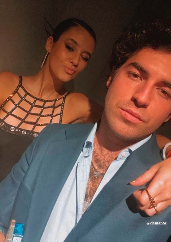 Victoria de Marichalar con vestido negro de Pinko
