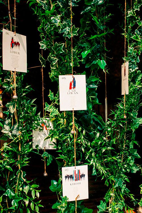 Seating plan con ilustraciones