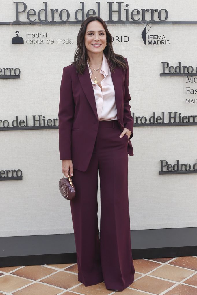 Tamara Falcó, a su llegada al desfile de Pedro del Hierro durante la Mercedes-Benz Fashion Week Madrid 2026 (14 de septiembre de 2026)