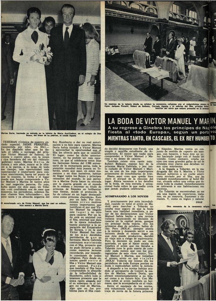 Boda Victor Manuel de Saboya y Marina Doria