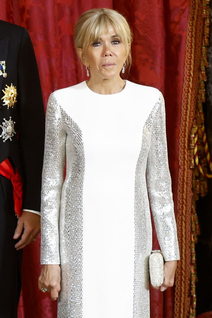 Brigitte Macron durante la gala con los Reyes en Madrid