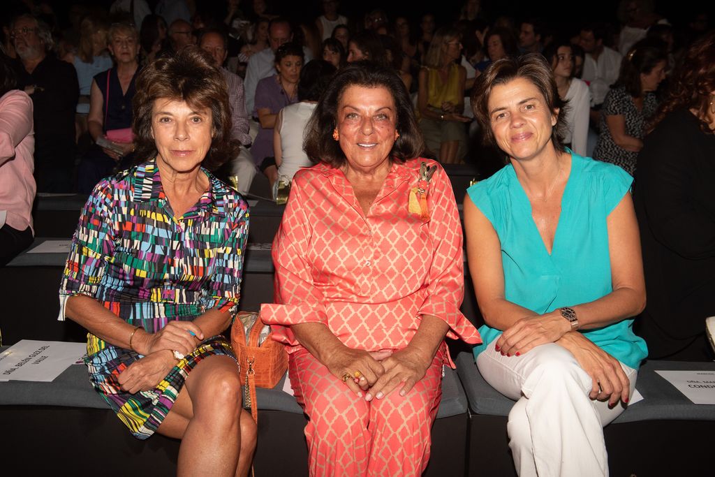 Pilar González del Valle, marquesa de la Vega de Anzo, en el desfile de Marcos Luengo en Madrid