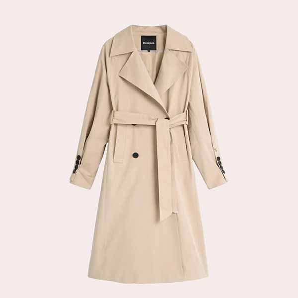 Abrigo de Mujer Trench Removible Desigual