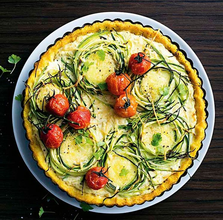 Quiche de calabacín y tomate