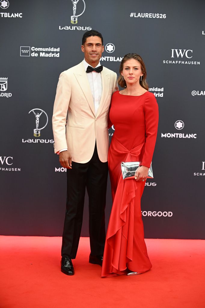 Raphaël Varane y Camille Tytgat en los Laureus 2026
