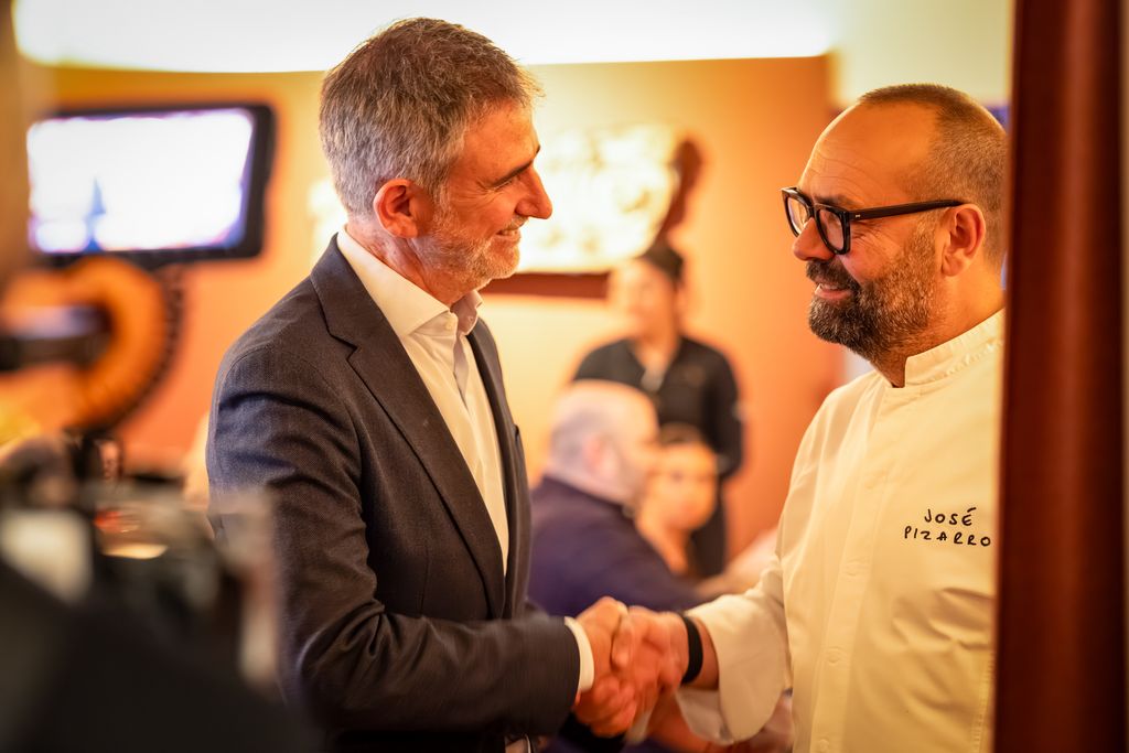 Marc Clement, director de JOIA El Mirador y el cocinero José Pizarro