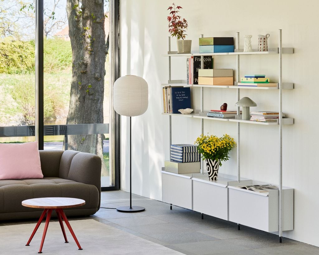 Estantería metálica en color blanco