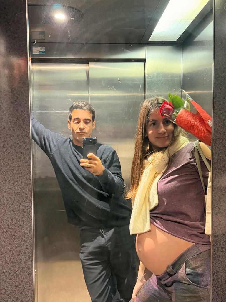 Blanca mostrando su avanzado estado