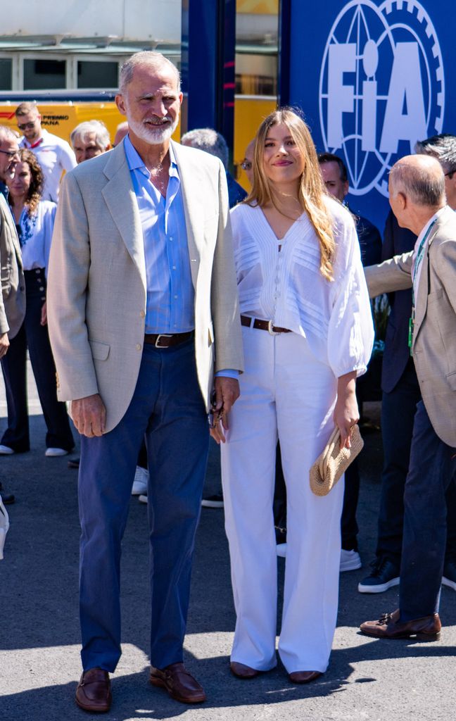 El rey Felipe y su hija, la infanta Sofía, en el Gran Premio de Fórmula 1 de Madrid, 2026