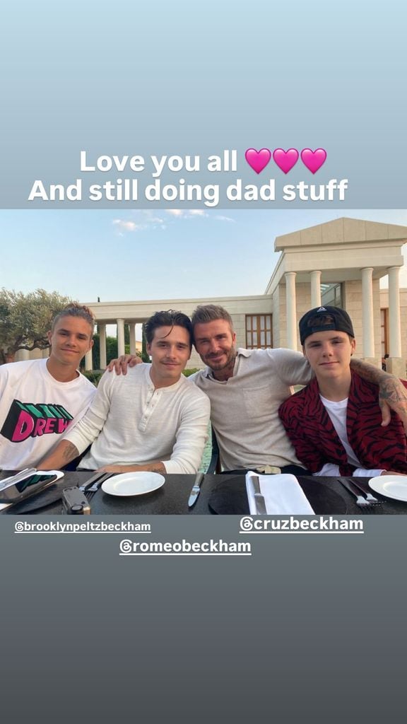  El desgarrador mensaje de David Beckham a su hijo Brooklyn en el Día del Padre: “Te amo”