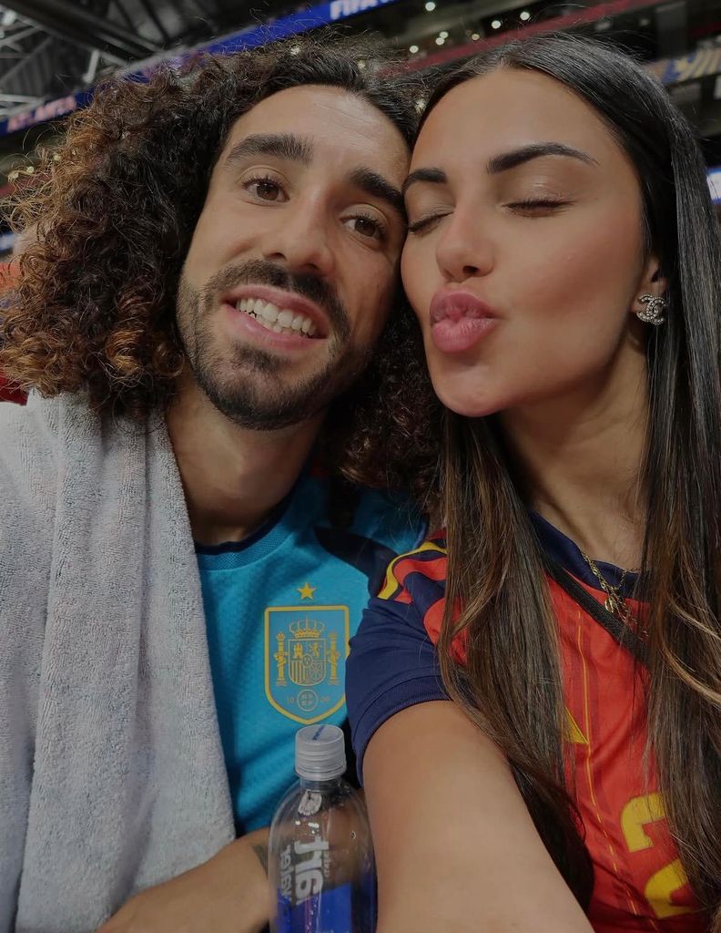 Claudia Rodríguez y Marc Cucurella juntos tras el pasado partido de España contra Cabo Verde