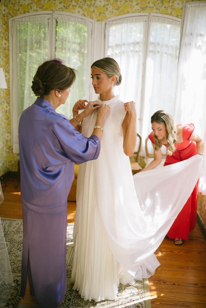 María con vestido de novia de Gorka Cintero