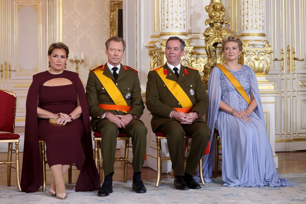 Los Grandes Duques de Luxemburgo con Guillermo y Stéphanie 