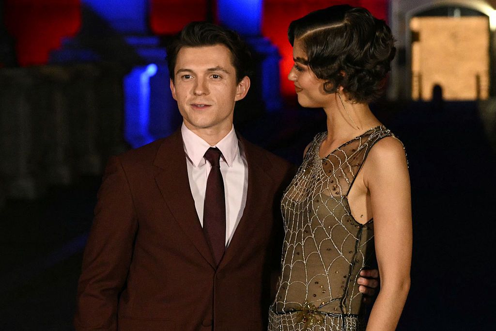 Zendaya y Tom Holland en la premier de "Spider-Man: Brand New Day" en Roma