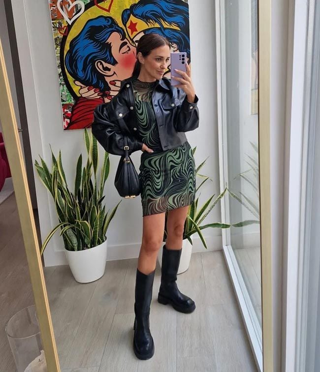 Paula Echevarría con vestido estampado