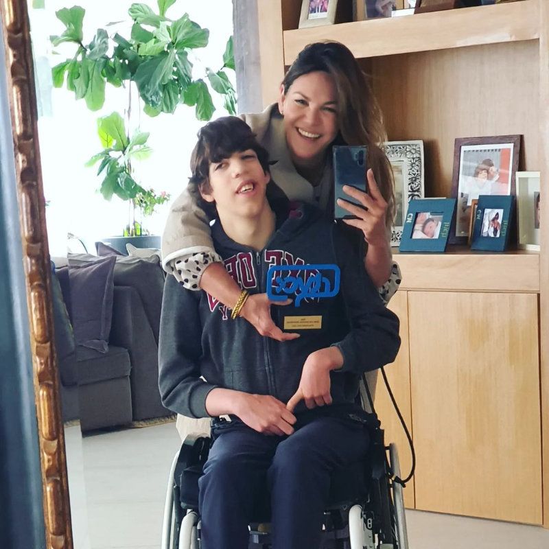 Fabiola, con su hijo Kike