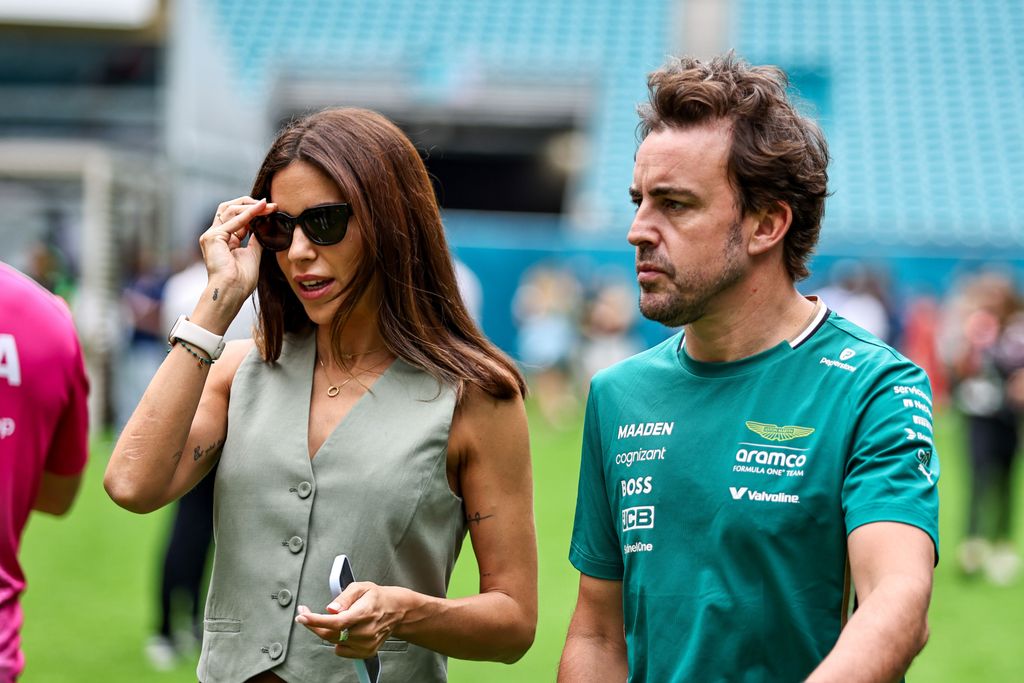 Melissa Jiménez y Fernando Alonso en Miami