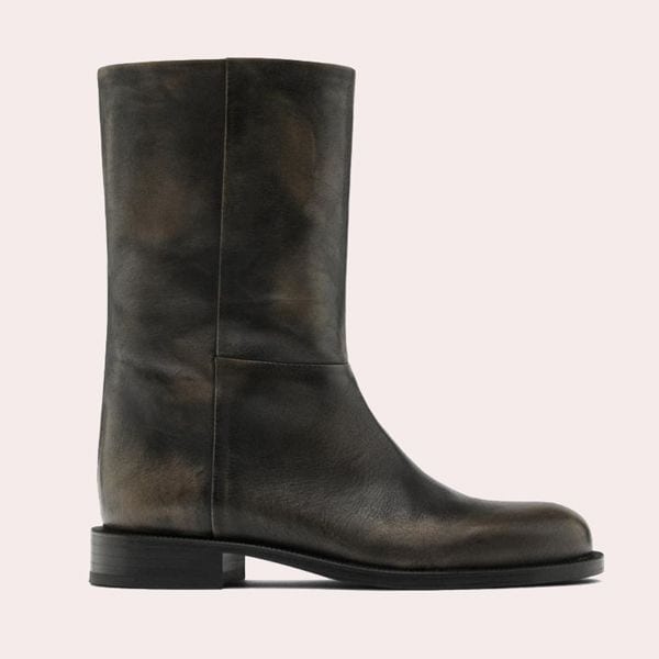 Botín piel cepillada Massimo Dutti