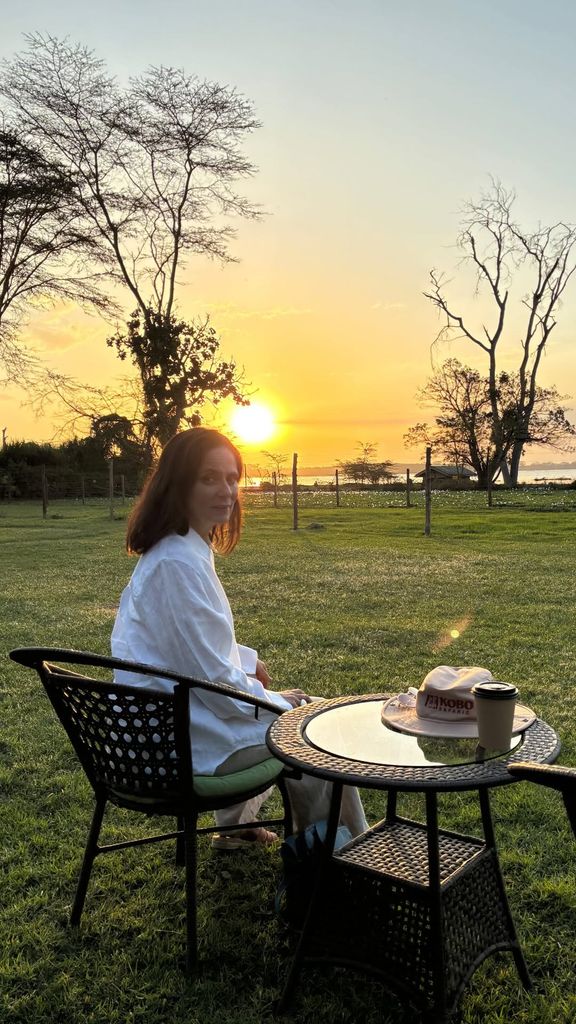 Aitana Sánchez-Gijón disfrutando de su viaje a África