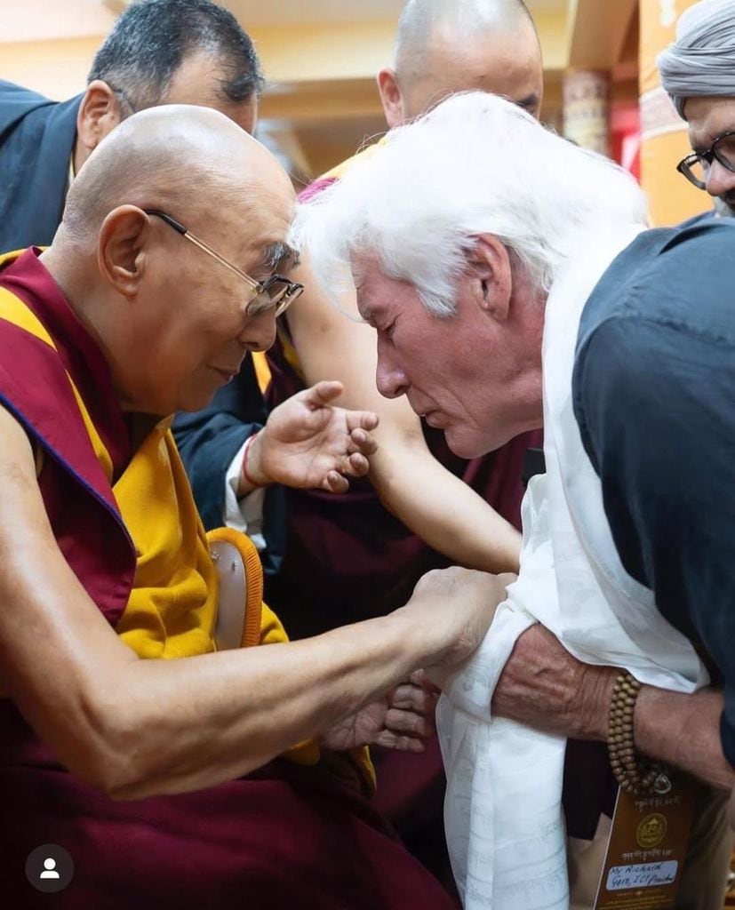 Richard Gere con su líder espiritual, el Dalai Lama