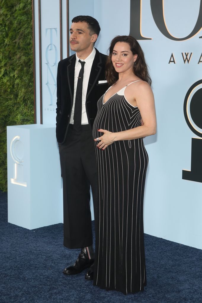 Christopher Abbott y Aubrey Plaza en los Tony Awards el 7 de junio de 2026, en Nueva York.