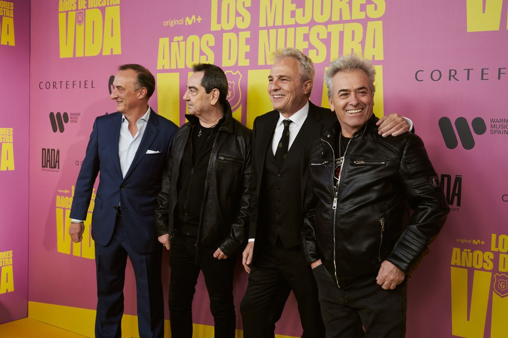 David Summers, Rafa Gutiérrez, Javier Molina y Dani Mezquita en el estreno de su película