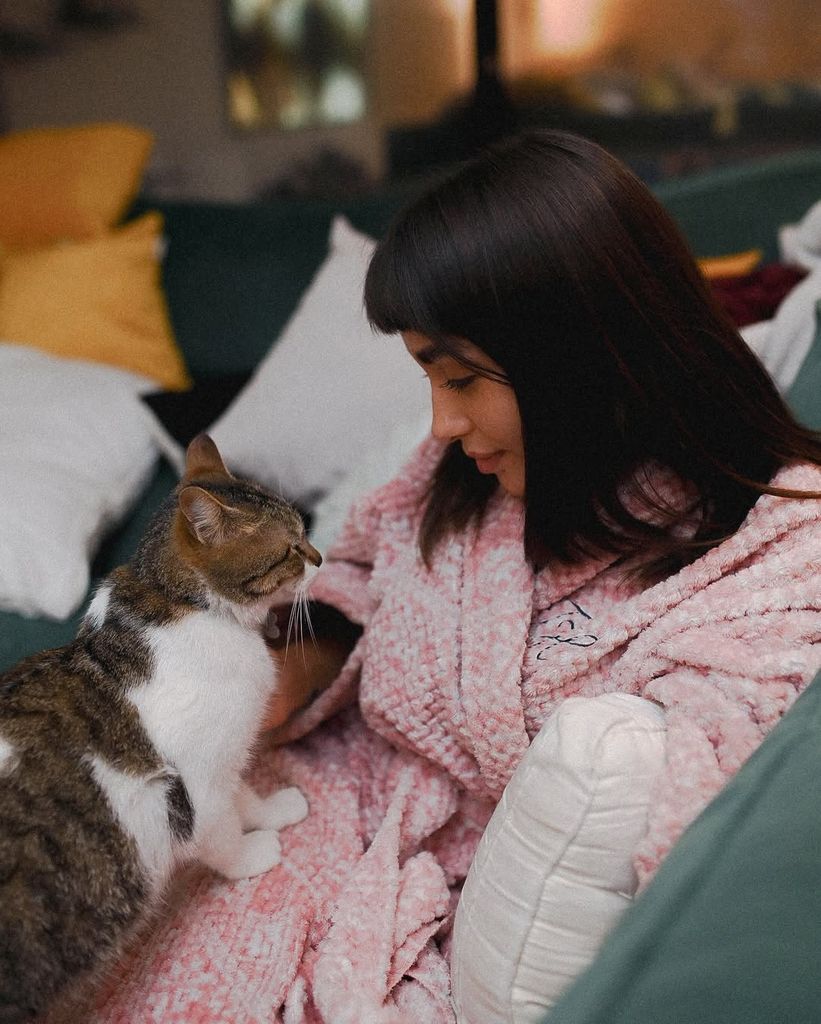 María Becerra con su mascota en redes sociales.