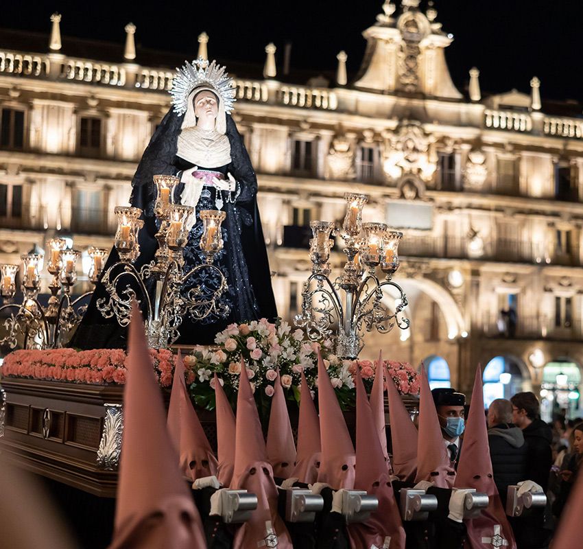 Salamanca, procesión, Plaza Mayor, Semana Santa