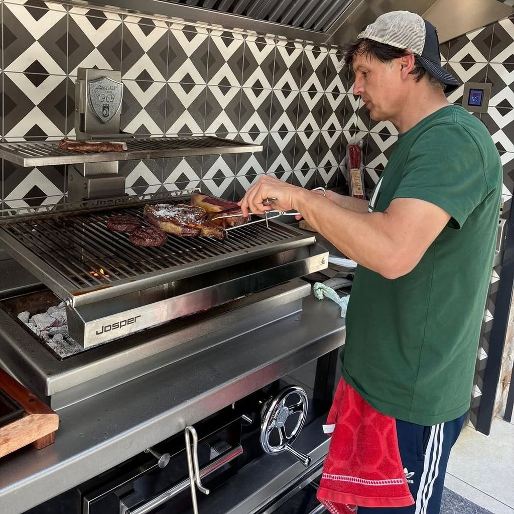 Haciendo la barbacoa