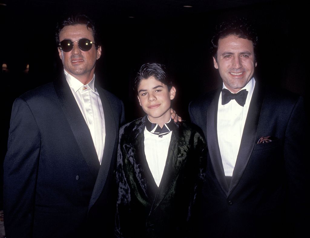 Sylvester Stallone, su hijo Sage Stallone y el hermano del actor, Frank Stallone
