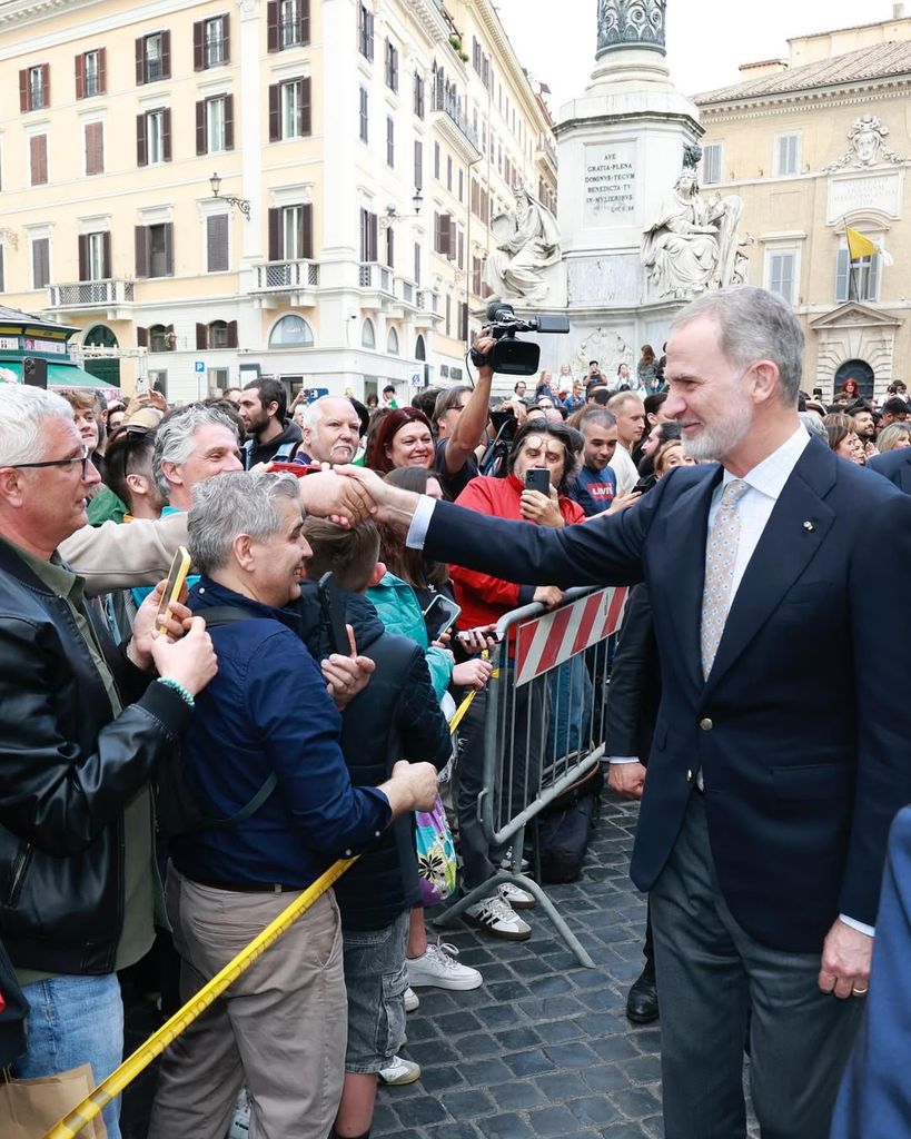 Reyes, a su llegada a Roma