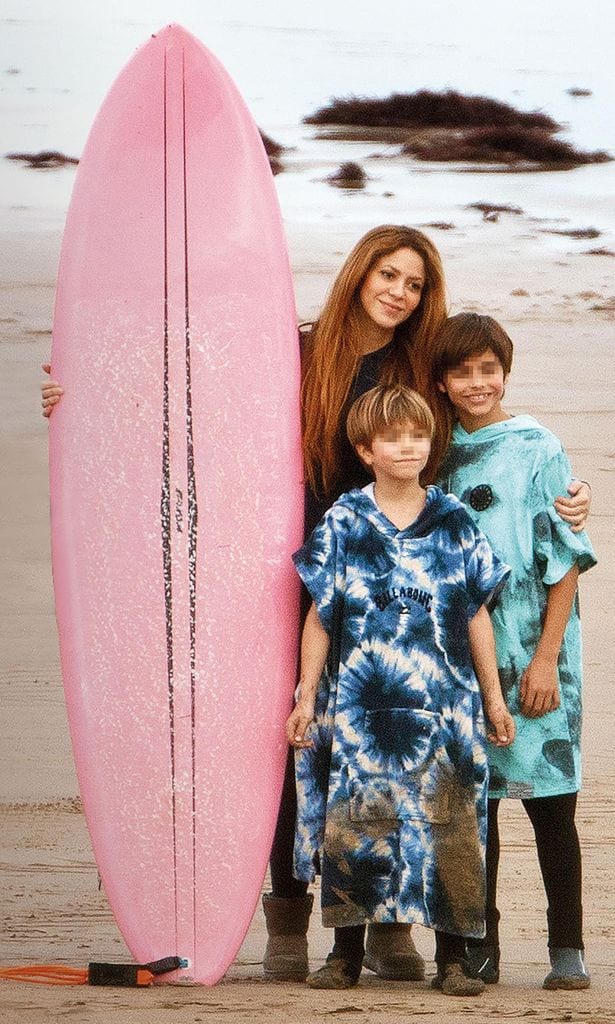 Shakira con Milan y Sasha, en Cantabria.